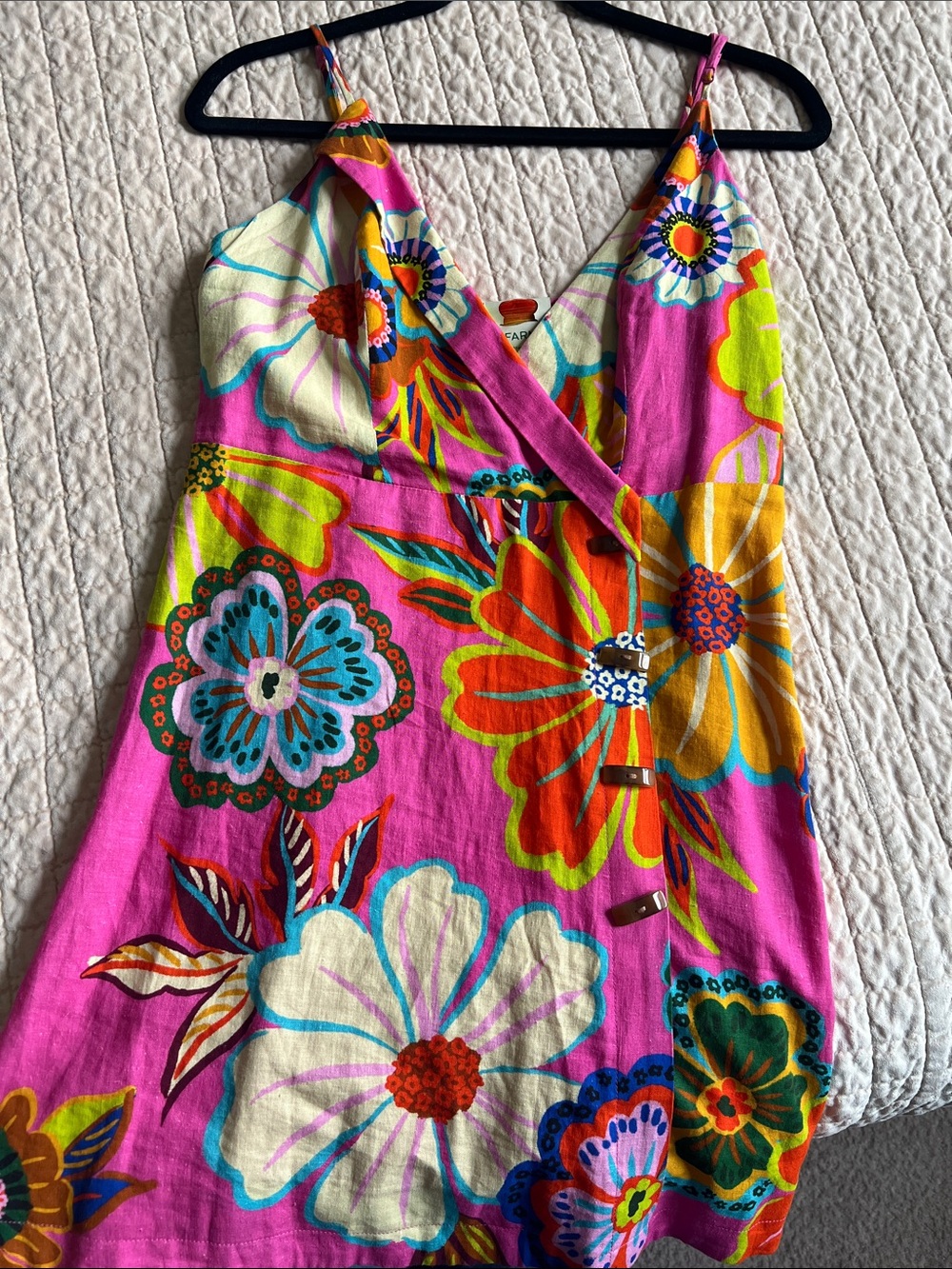 FARM Rio Pink Full Garden Mini Dress - Picture 9 of 12